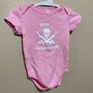 ARRR 🏴‍☠️ Change me Booty Pink Pirate Kids One Piece